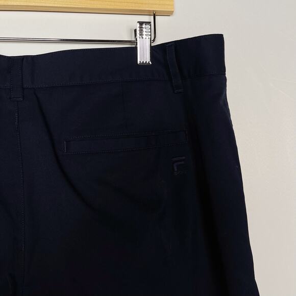 FILA Sport Mens 36 Navy Blue Golf Flat Front Chino Shorts Pockets Activewear - Picture 5 of 8